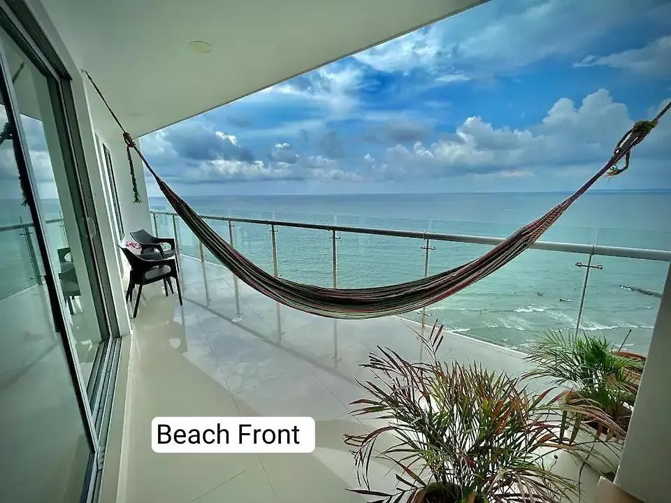 Apto Moderno Frente Al Mar Hermosas Vistas- A 7 Minutos Del Centro Historico Y Del Aeropuerto Internacional Kartagena Apartament